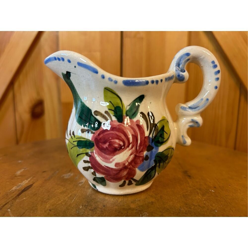 Vintage Italian Painted Creamer - Signed (8142)